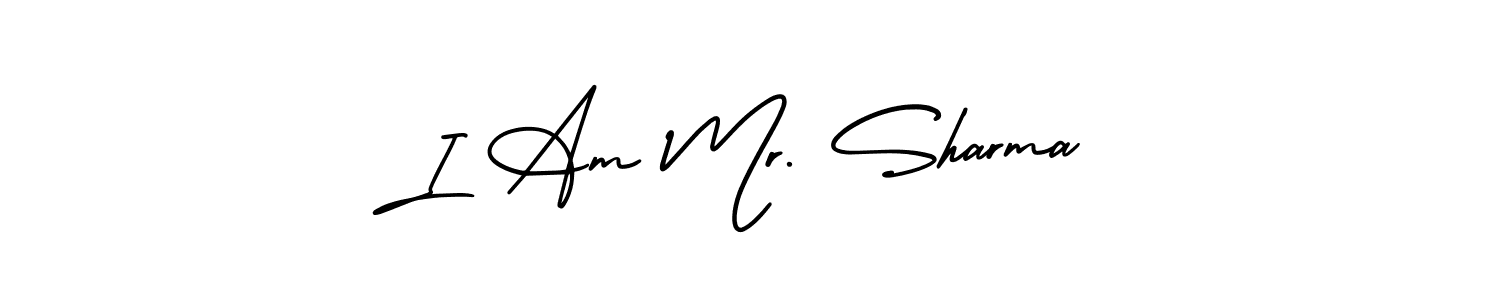 How to make I Am Mr. Sharma signature? AmerikaSignatureDemo-Regular is a professional autograph style. Create handwritten signature for I Am Mr. Sharma name. I Am Mr. Sharma signature style 3 images and pictures png