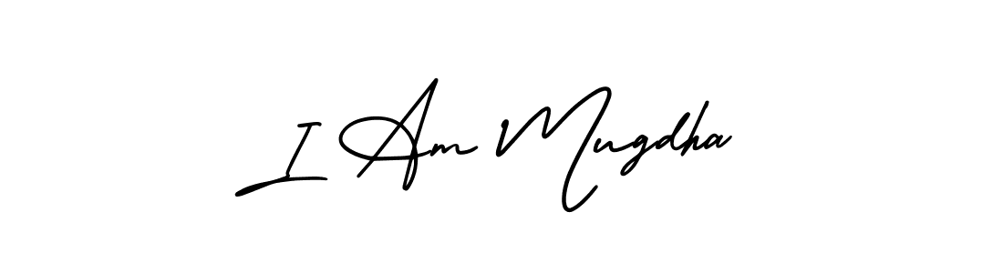 Also You can easily find your signature by using the search form. We will create I Am Mugdha name handwritten signature images for you free of cost using AmerikaSignatureDemo-Regular sign style. I Am Mugdha signature style 3 images and pictures png