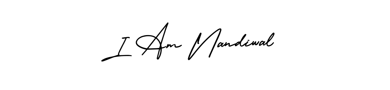 I Am Nandiwal stylish signature style. Best Handwritten Sign (AmerikaSignatureDemo-Regular) for my name. Handwritten Signature Collection Ideas for my name I Am Nandiwal. I Am Nandiwal signature style 3 images and pictures png