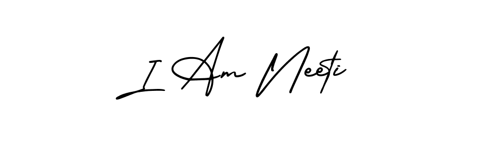 Make a beautiful signature design for name I Am Neeti. With this signature (AmerikaSignatureDemo-Regular) style, you can create a handwritten signature for free. I Am Neeti signature style 3 images and pictures png