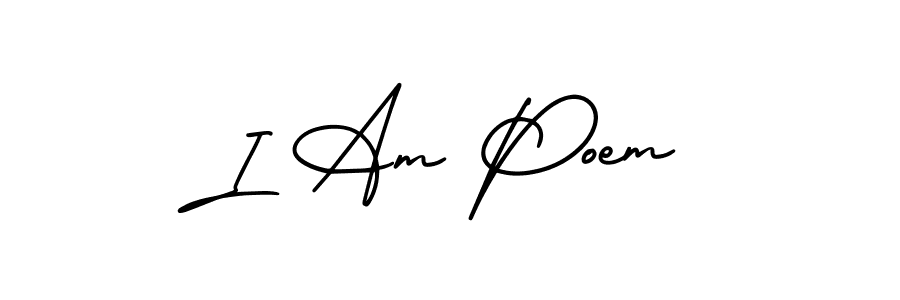 Create a beautiful signature design for name I Am Poem. With this signature (AmerikaSignatureDemo-Regular) fonts, you can make a handwritten signature for free. I Am Poem signature style 3 images and pictures png
