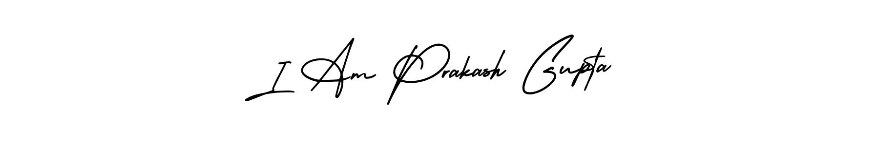 You should practise on your own different ways (AmerikaSignatureDemo-Regular) to write your name (I Am Prakash Gupta) in signature. don't let someone else do it for you. I Am Prakash Gupta signature style 3 images and pictures png