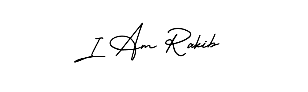 How to make I Am Rakib name signature. Use AmerikaSignatureDemo-Regular style for creating short signs online. This is the latest handwritten sign. I Am Rakib signature style 3 images and pictures png