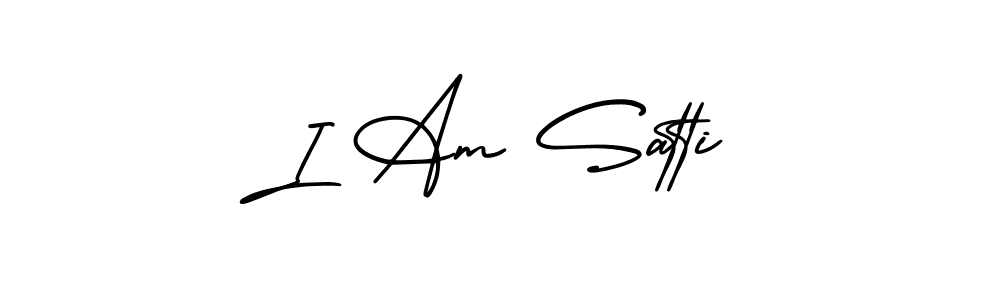 Also You can easily find your signature by using the search form. We will create I Am Satti name handwritten signature images for you free of cost using AmerikaSignatureDemo-Regular sign style. I Am Satti signature style 3 images and pictures png