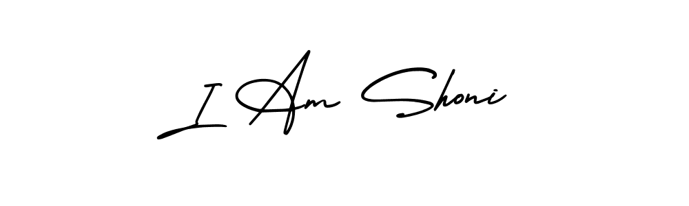 How to Draw I Am Shoni signature style? AmerikaSignatureDemo-Regular is a latest design signature styles for name I Am Shoni. I Am Shoni signature style 3 images and pictures png
