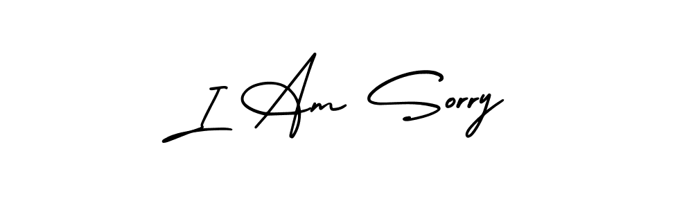 AmerikaSignatureDemo-Regular is a professional signature style that is perfect for those who want to add a touch of class to their signature. It is also a great choice for those who want to make their signature more unique. Get I Am Sorry name to fancy signature for free. I Am Sorry signature style 3 images and pictures png