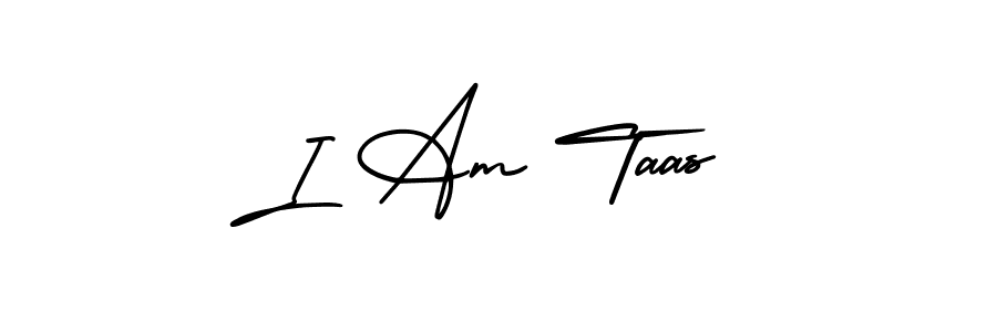 Make a beautiful signature design for name I Am Taas. With this signature (AmerikaSignatureDemo-Regular) style, you can create a handwritten signature for free. I Am Taas signature style 3 images and pictures png