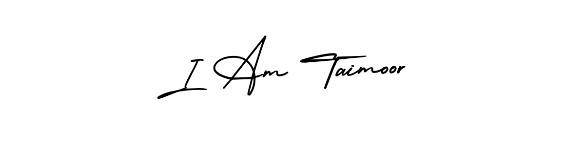 The best way (AmerikaSignatureDemo-Regular) to make a short signature is to pick only two or three words in your name. The name I Am Taimoor include a total of six letters. For converting this name. I Am Taimoor signature style 3 images and pictures png