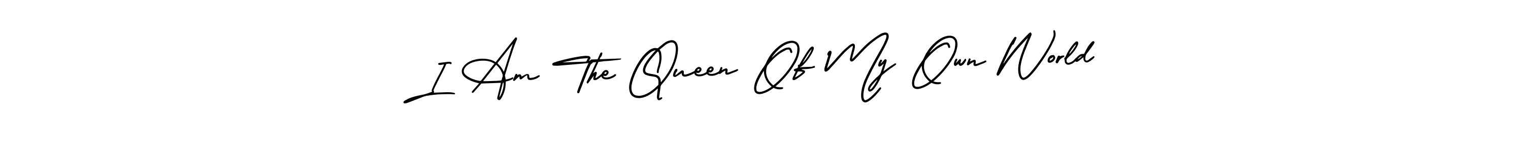 It looks lik you need a new signature style for name I Am The Queen Of My Own World. Design unique handwritten (AmerikaSignatureDemo-Regular) signature with our free signature maker in just a few clicks. I Am The Queen Of My Own World signature style 3 images and pictures png