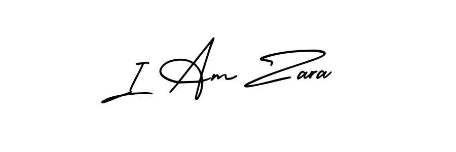 if you are searching for the best signature style for your name I Am Zara. so please give up your signature search. here we have designed multiple signature styles  using AmerikaSignatureDemo-Regular. I Am Zara signature style 3 images and pictures png