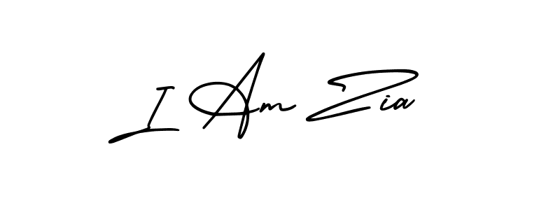 Design your own signature with our free online signature maker. With this signature software, you can create a handwritten (AmerikaSignatureDemo-Regular) signature for name I Am Zia. I Am Zia signature style 3 images and pictures png