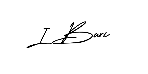 if you are searching for the best signature style for your name I Bari. so please give up your signature search. here we have designed multiple signature styles  using AmerikaSignatureDemo-Regular. I Bari signature style 3 images and pictures png