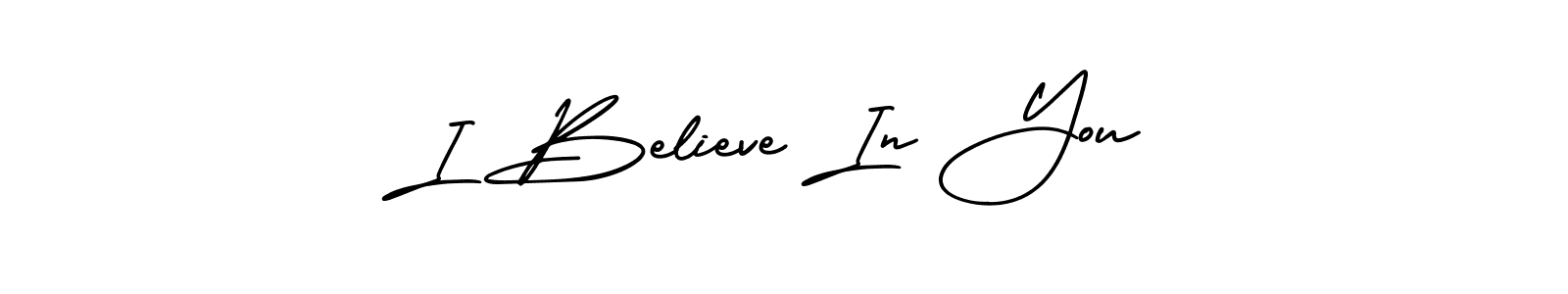 Use a signature maker to create a handwritten signature online. With this signature software, you can design (AmerikaSignatureDemo-Regular) your own signature for name I Believe In You. I Believe In You signature style 3 images and pictures png