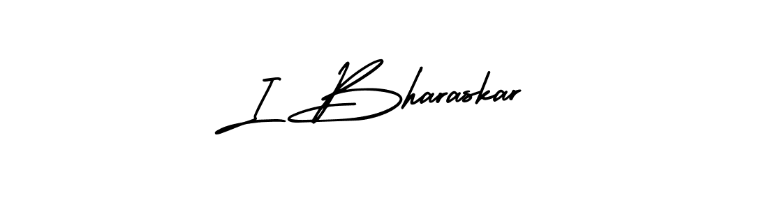 Similarly AmerikaSignatureDemo-Regular is the best handwritten signature design. Signature creator online .You can use it as an online autograph creator for name I Bharaskar. I Bharaskar signature style 3 images and pictures png
