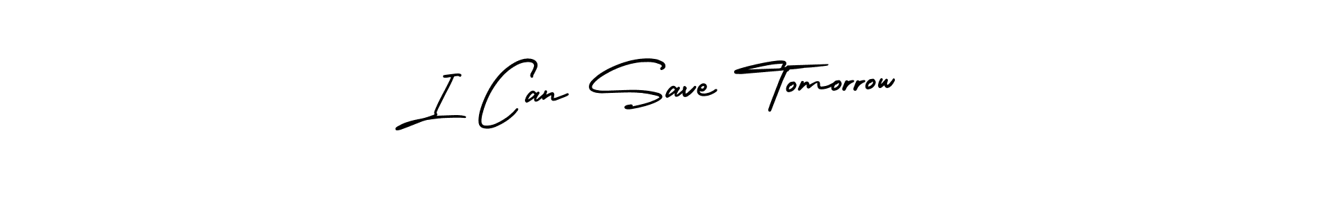 How to Draw I Can Save Tomorrow signature style? AmerikaSignatureDemo-Regular is a latest design signature styles for name I Can Save Tomorrow. I Can Save Tomorrow signature style 3 images and pictures png