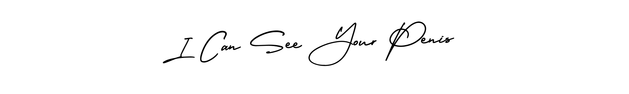 The best way (AmerikaSignatureDemo-Regular) to make a short signature is to pick only two or three words in your name. The name I Can See Your Penis include a total of six letters. For converting this name. I Can See Your Penis signature style 3 images and pictures png
