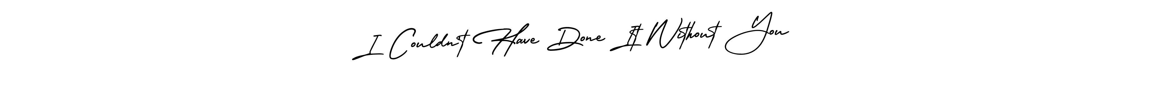 Also You can easily find your signature by using the search form. We will create I Couldn’t Have Done It Without You name handwritten signature images for you free of cost using AmerikaSignatureDemo-Regular sign style. I Couldn’t Have Done It Without You signature style 3 images and pictures png