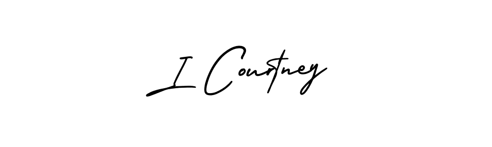 Design your own signature with our free online signature maker. With this signature software, you can create a handwritten (AmerikaSignatureDemo-Regular) signature for name I Courtney. I Courtney signature style 3 images and pictures png