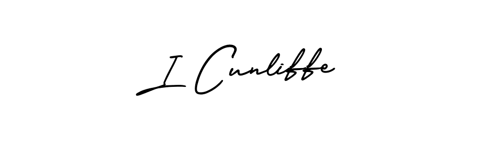 AmerikaSignatureDemo-Regular is a professional signature style that is perfect for those who want to add a touch of class to their signature. It is also a great choice for those who want to make their signature more unique. Get I Cunliffe name to fancy signature for free. I Cunliffe signature style 3 images and pictures png