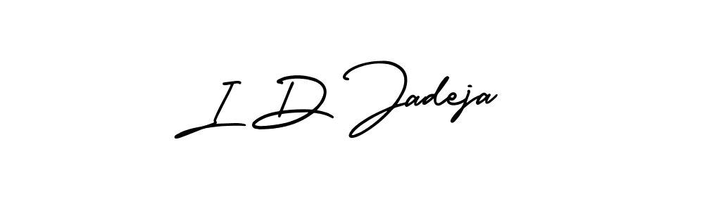 This is the best signature style for the I D Jadeja name. Also you like these signature font (AmerikaSignatureDemo-Regular). Mix name signature. I D Jadeja signature style 3 images and pictures png