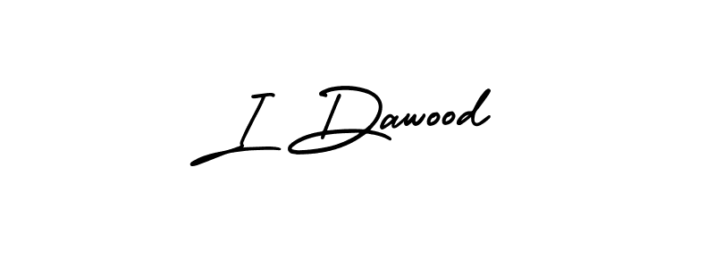 How to Draw I Dawood signature style? AmerikaSignatureDemo-Regular is a latest design signature styles for name I Dawood. I Dawood signature style 3 images and pictures png