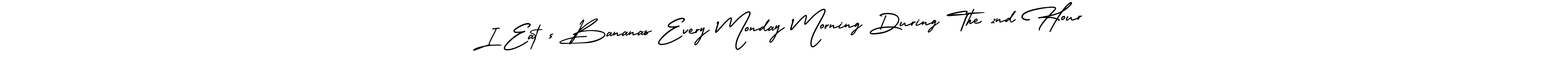 This is the best signature style for the I Eat 5 Bananas Every Monday Morning During The 2nd Hour name. Also you like these signature font (AmerikaSignatureDemo-Regular). Mix name signature. I Eat 5 Bananas Every Monday Morning During The 2nd Hour signature style 3 images and pictures png