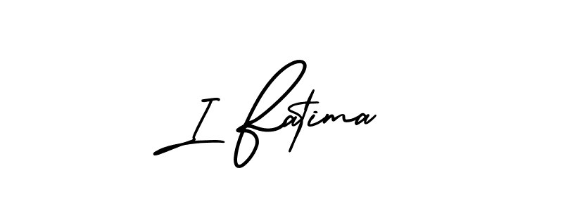 Design your own signature with our free online signature maker. With this signature software, you can create a handwritten (AmerikaSignatureDemo-Regular) signature for name I Fatima. I Fatima signature style 3 images and pictures png