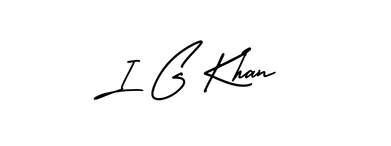 Also You can easily find your signature by using the search form. We will create I G Khan name handwritten signature images for you free of cost using AmerikaSignatureDemo-Regular sign style. I G Khan signature style 3 images and pictures png