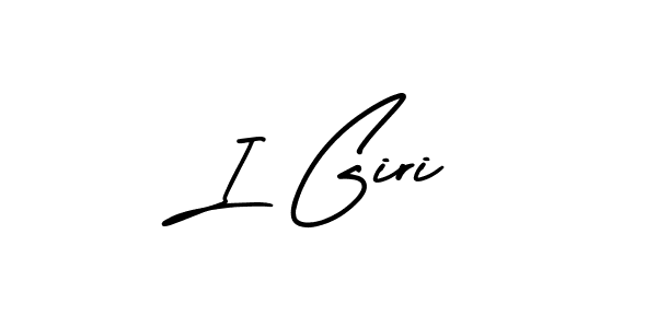 Design your own signature with our free online signature maker. With this signature software, you can create a handwritten (AmerikaSignatureDemo-Regular) signature for name I Giri. I Giri signature style 3 images and pictures png