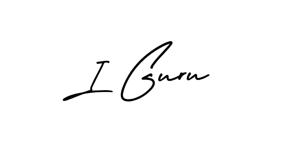 How to make I Guru signature? AmerikaSignatureDemo-Regular is a professional autograph style. Create handwritten signature for I Guru name. I Guru signature style 3 images and pictures png