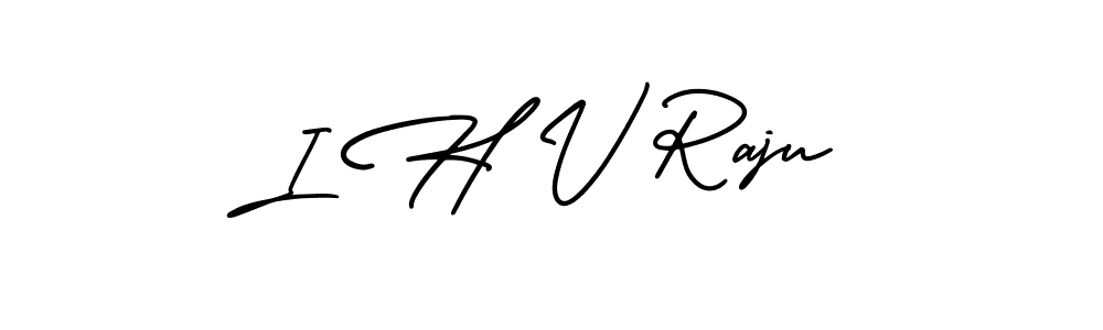 Make a beautiful signature design for name I H V Raju. With this signature (AmerikaSignatureDemo-Regular) style, you can create a handwritten signature for free. I H V Raju signature style 3 images and pictures png