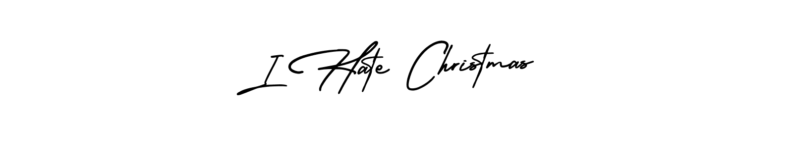 Similarly AmerikaSignatureDemo-Regular is the best handwritten signature design. Signature creator online .You can use it as an online autograph creator for name I Hate Christmas. I Hate Christmas signature style 3 images and pictures png