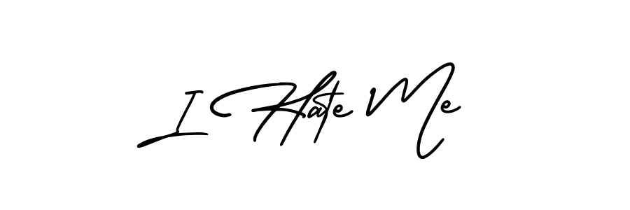 Best and Professional Signature Style for I Hate Me. AmerikaSignatureDemo-Regular Best Signature Style Collection. I Hate Me signature style 3 images and pictures png