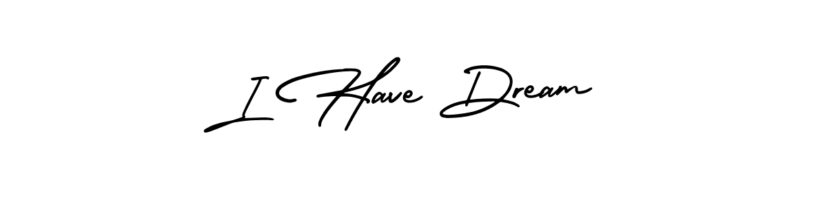 Also You can easily find your signature by using the search form. We will create I Have Dream name handwritten signature images for you free of cost using AmerikaSignatureDemo-Regular sign style. I Have Dream signature style 3 images and pictures png