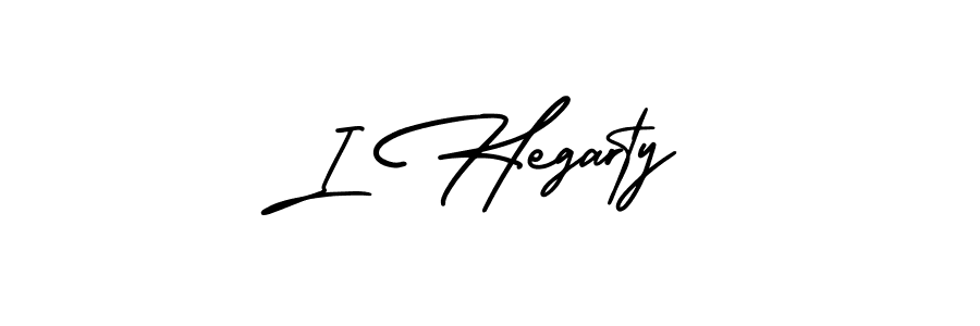AmerikaSignatureDemo-Regular is a professional signature style that is perfect for those who want to add a touch of class to their signature. It is also a great choice for those who want to make their signature more unique. Get I Hegarty name to fancy signature for free. I Hegarty signature style 3 images and pictures png