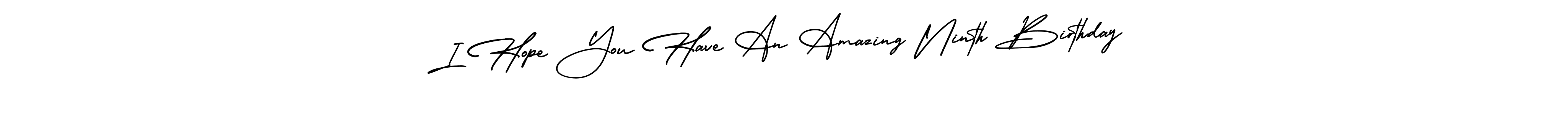 Use a signature maker to create a handwritten signature online. With this signature software, you can design (AmerikaSignatureDemo-Regular) your own signature for name I Hope You Have An Amazing Ninth Birthday. I Hope You Have An Amazing Ninth Birthday signature style 3 images and pictures png