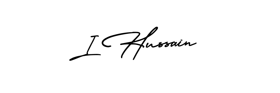 AmerikaSignatureDemo-Regular is a professional signature style that is perfect for those who want to add a touch of class to their signature. It is also a great choice for those who want to make their signature more unique. Get I Hussain name to fancy signature for free. I Hussain signature style 3 images and pictures png