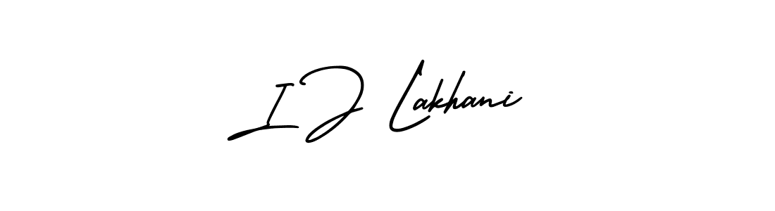 Make a beautiful signature design for name I J Lakhani. Use this online signature maker to create a handwritten signature for free. I J Lakhani signature style 3 images and pictures png