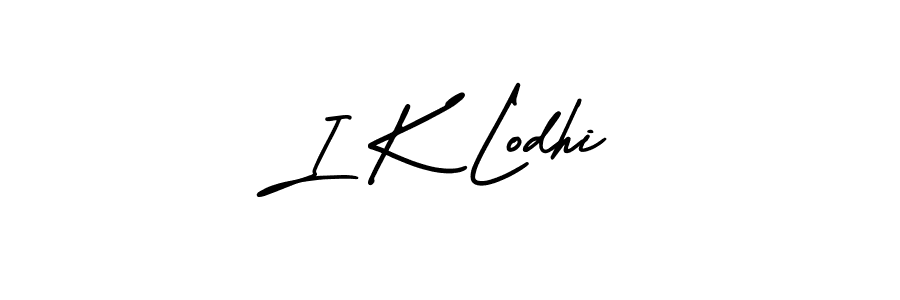 AmerikaSignatureDemo-Regular is a professional signature style that is perfect for those who want to add a touch of class to their signature. It is also a great choice for those who want to make their signature more unique. Get I K Lodhi name to fancy signature for free. I K Lodhi signature style 3 images and pictures png