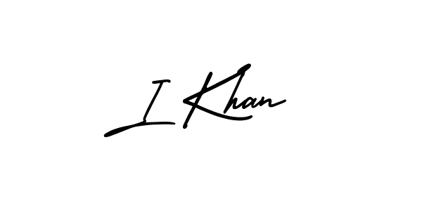 Design your own signature with our free online signature maker. With this signature software, you can create a handwritten (AmerikaSignatureDemo-Regular) signature for name I Khan. I Khan signature style 3 images and pictures png