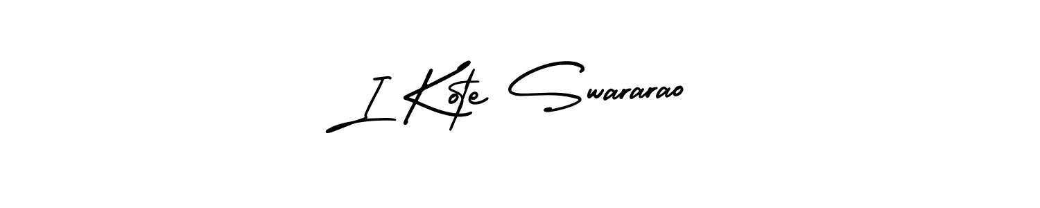 Also You can easily find your signature by using the search form. We will create I Kote Swararao name handwritten signature images for you free of cost using AmerikaSignatureDemo-Regular sign style. I Kote Swararao signature style 3 images and pictures png