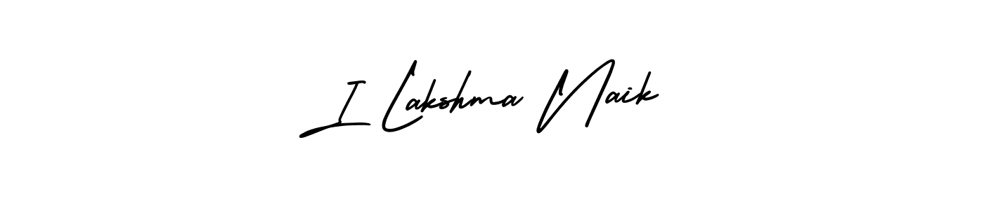 Design your own signature with our free online signature maker. With this signature software, you can create a handwritten (AmerikaSignatureDemo-Regular) signature for name I Lakshma Naik. I Lakshma Naik signature style 3 images and pictures png