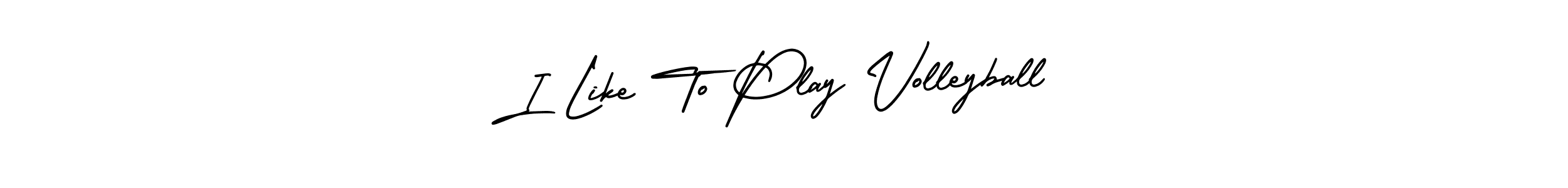 How to make I Like To Play Volleyball name signature. Use AmerikaSignatureDemo-Regular style for creating short signs online. This is the latest handwritten sign. I Like To Play Volleyball signature style 3 images and pictures png