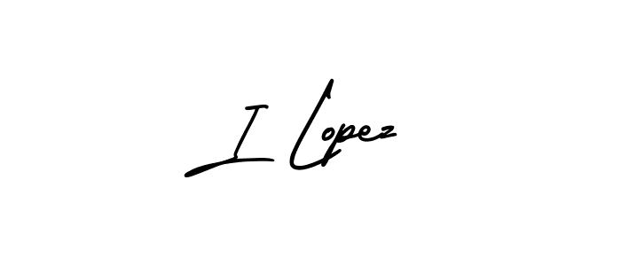 I Lopez stylish signature style. Best Handwritten Sign (AmerikaSignatureDemo-Regular) for my name. Handwritten Signature Collection Ideas for my name I Lopez. I Lopez signature style 3 images and pictures png