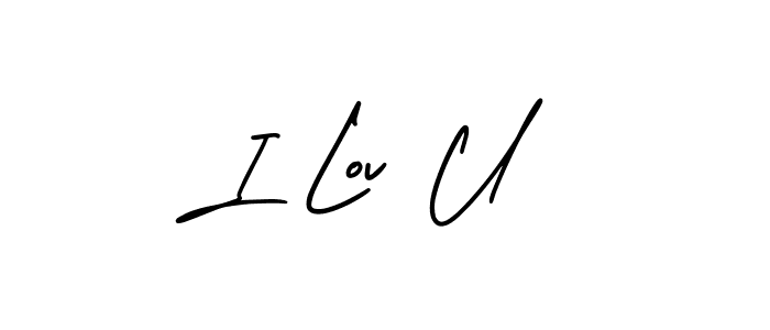 Best and Professional Signature Style for I Lov U. AmerikaSignatureDemo-Regular Best Signature Style Collection. I Lov U signature style 3 images and pictures png