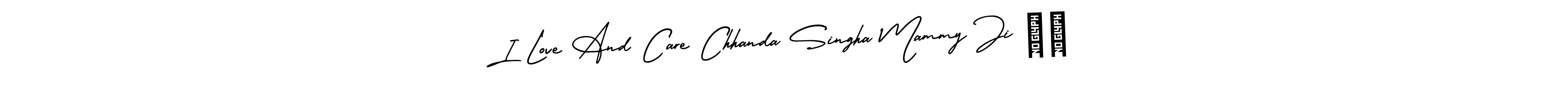 Make a beautiful signature design for name I Love And Care Chhanda Singha Mammy Ji ❤️. With this signature (AmerikaSignatureDemo-Regular) style, you can create a handwritten signature for free. I Love And Care Chhanda Singha Mammy Ji ❤️ signature style 3 images and pictures png