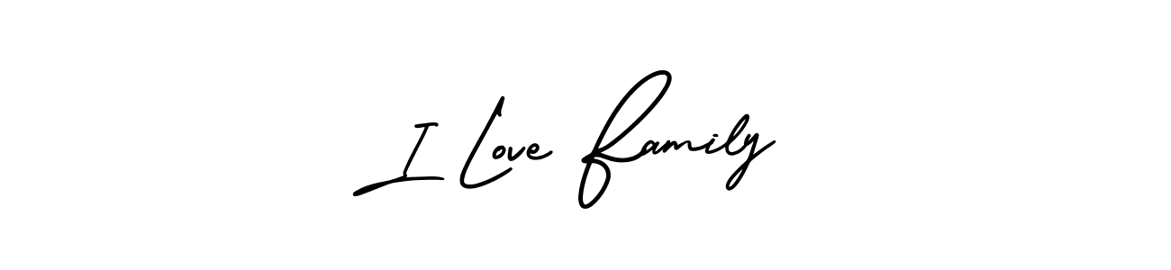 How to make I Love Family signature? AmerikaSignatureDemo-Regular is a professional autograph style. Create handwritten signature for I Love Family name. I Love Family signature style 3 images and pictures png