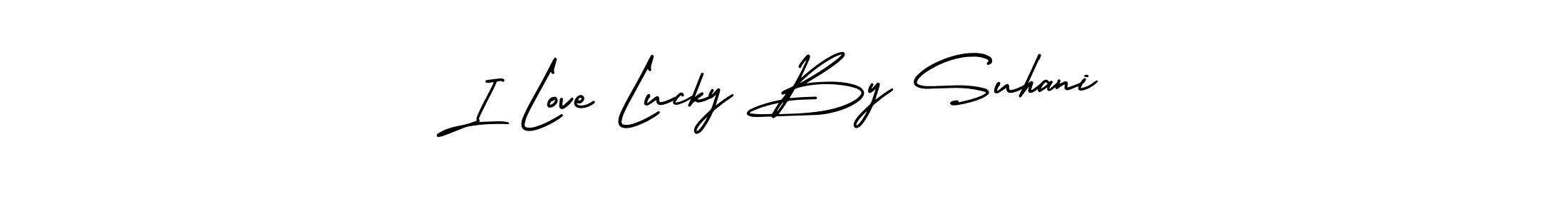 Make a beautiful signature design for name I Love Lucky By Suhani. With this signature (AmerikaSignatureDemo-Regular) style, you can create a handwritten signature for free. I Love Lucky By Suhani signature style 3 images and pictures png