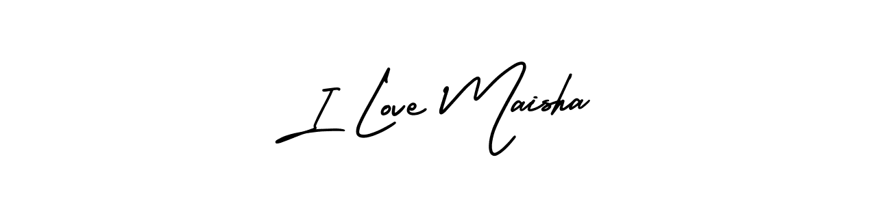 Design your own signature with our free online signature maker. With this signature software, you can create a handwritten (AmerikaSignatureDemo-Regular) signature for name I Love Maisha. I Love Maisha signature style 3 images and pictures png