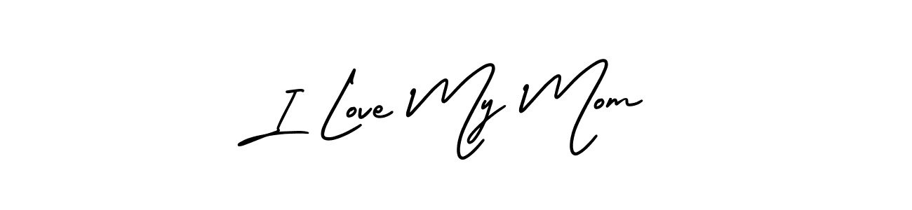 How to make I Love My Mom name signature. Use AmerikaSignatureDemo-Regular style for creating short signs online. This is the latest handwritten sign. I Love My Mom signature style 3 images and pictures png